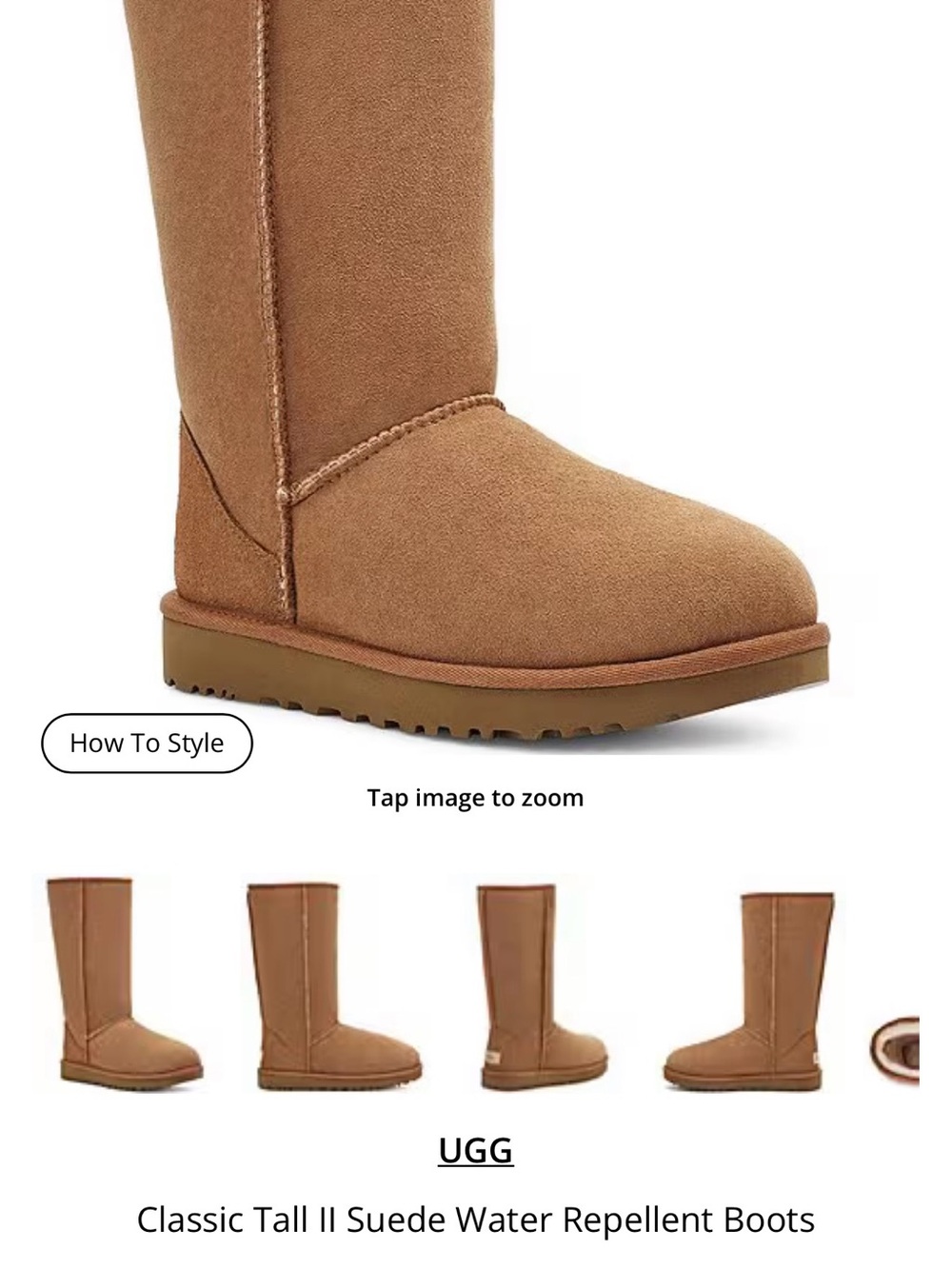 UGG Kids Classic Tall II Suede Boots - Chestnut Brown